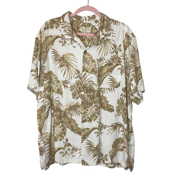 Ocean & Coast Other - OCEAN & COAST Men's Beige & Ivory Hawaiian Shirt, XL